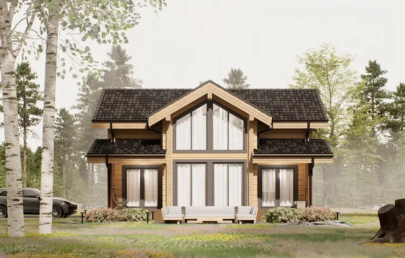 Проект Бурнево — дом из клееного бруса