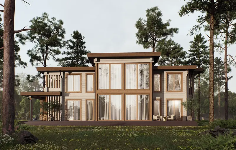 Проект Красногорск — дом из клееного бруса